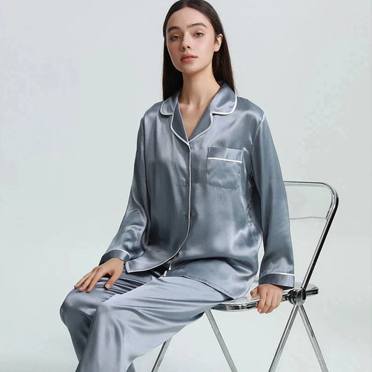 Mulberry Silk 2-Piece Pajama Set Long-Sleeved