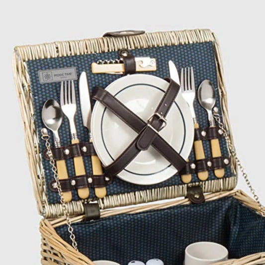 The Catalina English Wicker Picnic Basket for Two