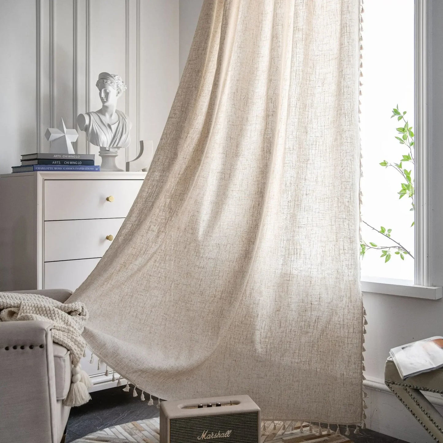 Natural Flax Linen Luxury Curtains