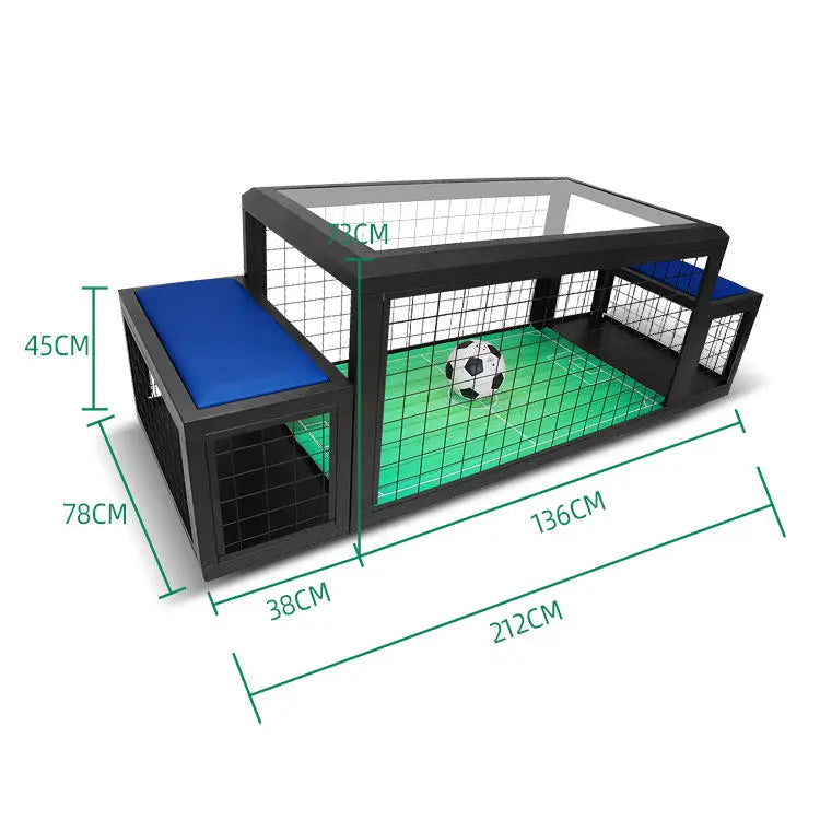 Coin-Operated 2-Player Table Football (Foosball) Game – Soccer Table 55 x 31.5 x 29 in (140 x 80 x 73.5 cm) Indoor/Outdoor for Kids & Adults