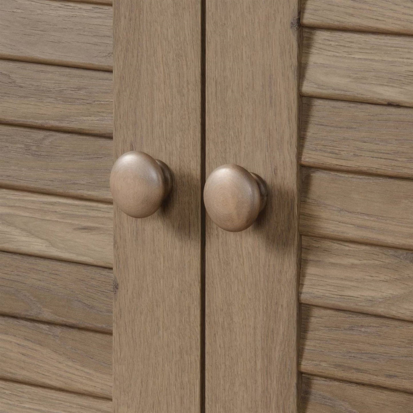 Seabrook Louvered Storage Armoire Cabinet