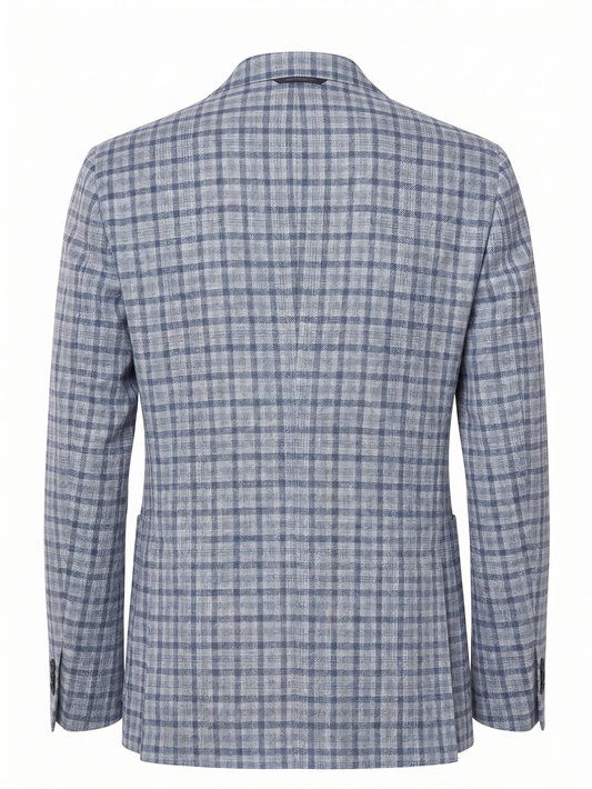 Sartorio Gingham Wool-Silk Sport Jacket