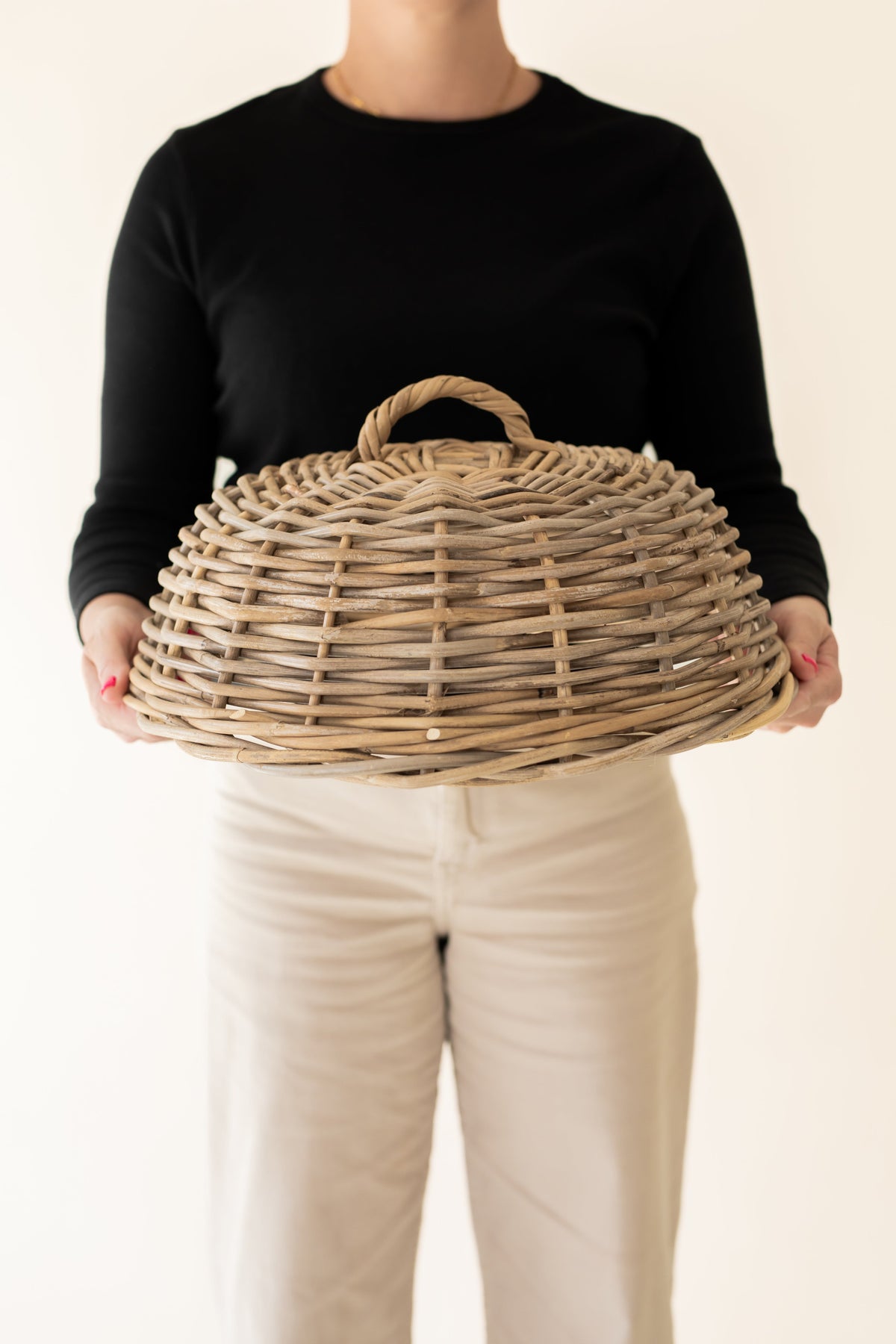 Handwoven Rattan Table Cloche