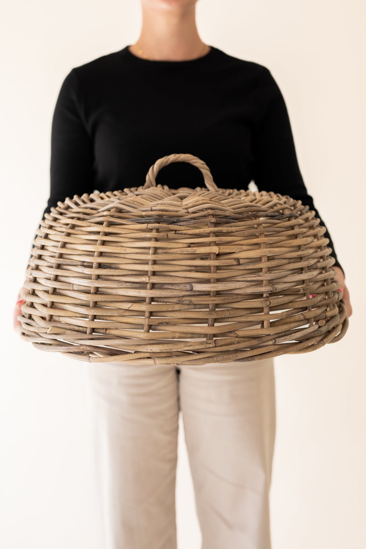 Handwoven Rattan Table Cloche
