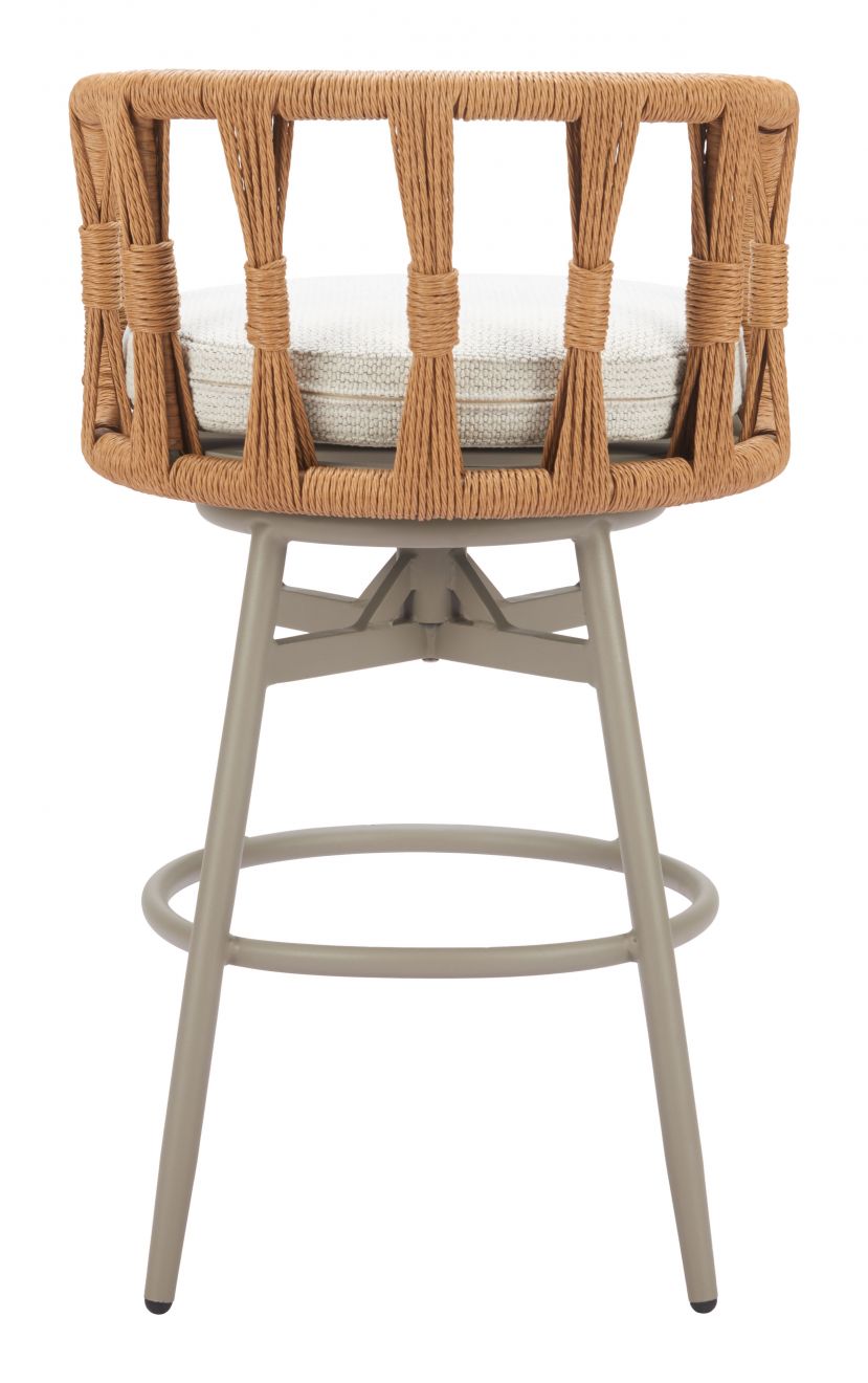 Safal Olefin Fabric Swivel Outdoor Luxury Barstool