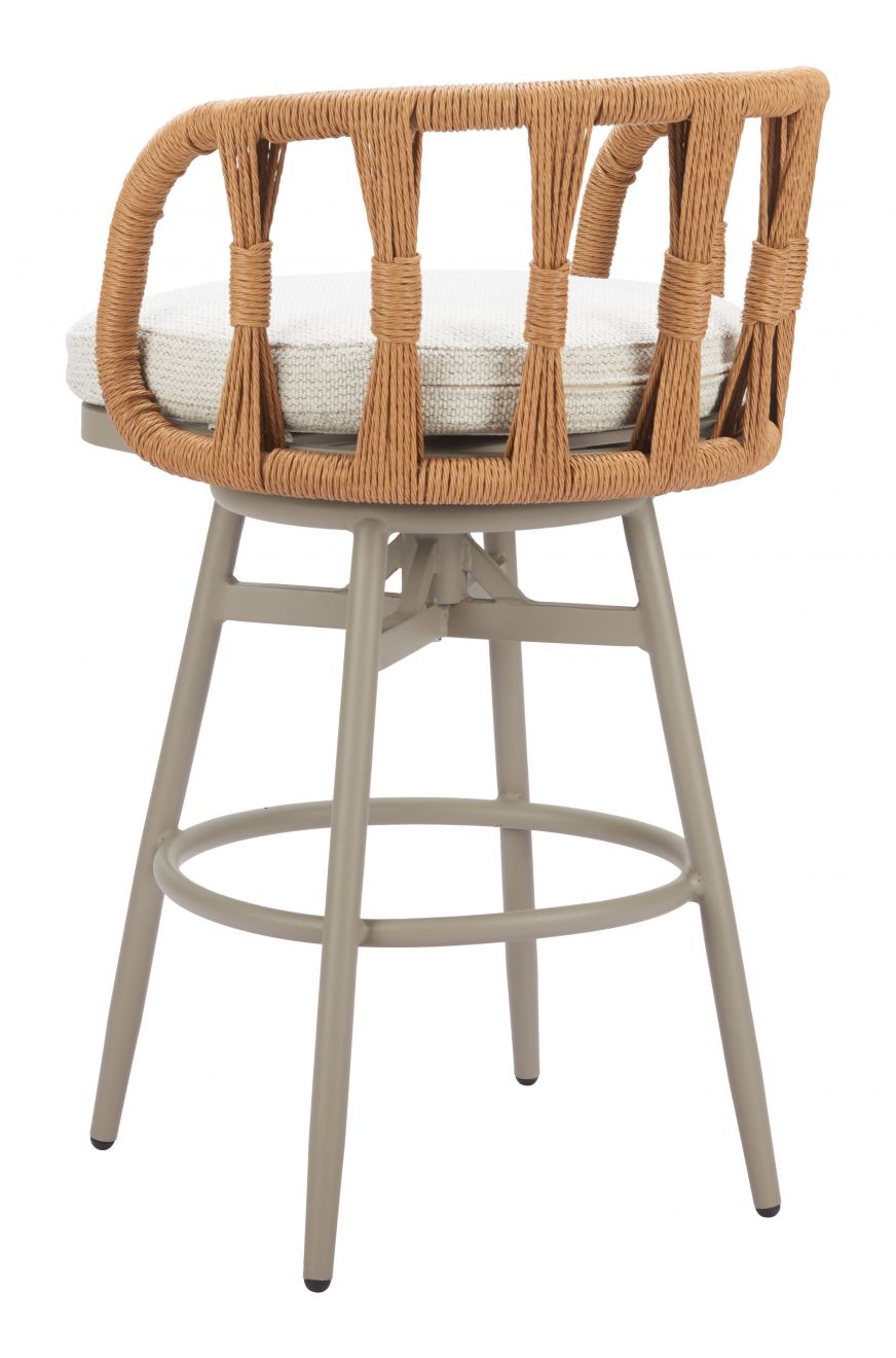 Safal Olefin Fabric Swivel Outdoor Luxury Barstool