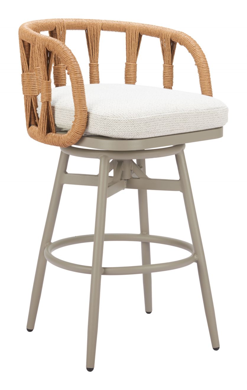 Safal Olefin Fabric Swivel Outdoor Luxury Barstool
