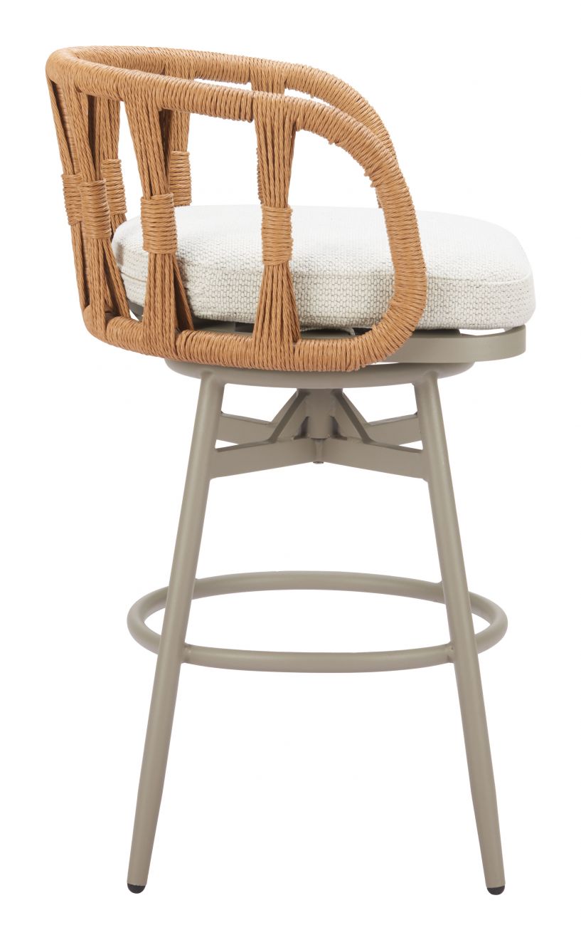 Safal Olefin Fabric Swivel Outdoor Luxury Barstool