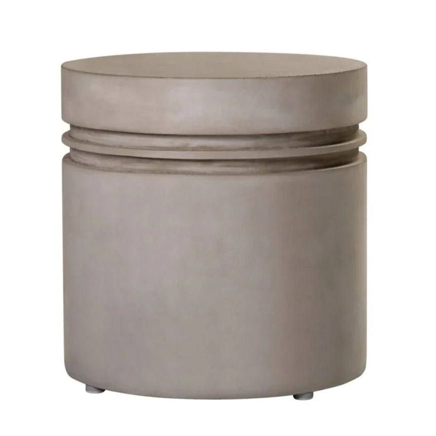 Santori Double Ring Concrete Patio Accent Table