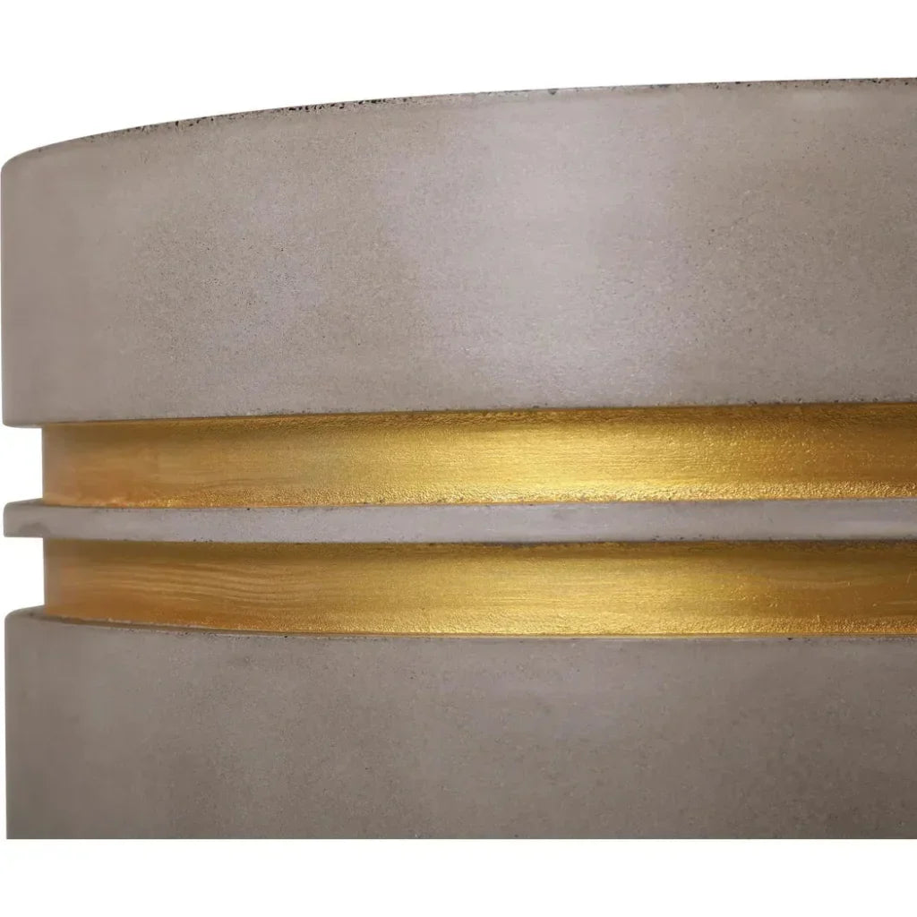Santori Double Ring Short - Gold Outdoor End table