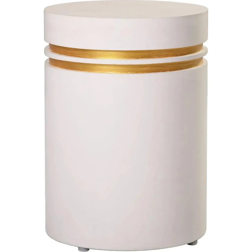 Santori Double Ring Tall - Gold Outdoor End table