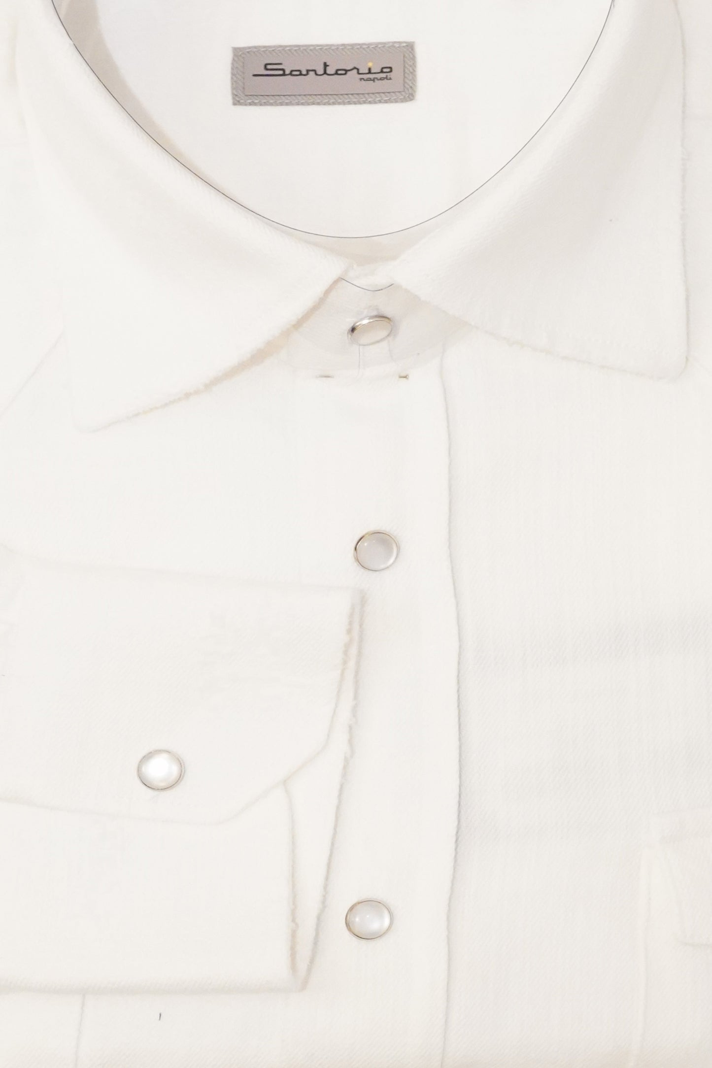 Sartorio Denim Snap Button Cotton Shirt
