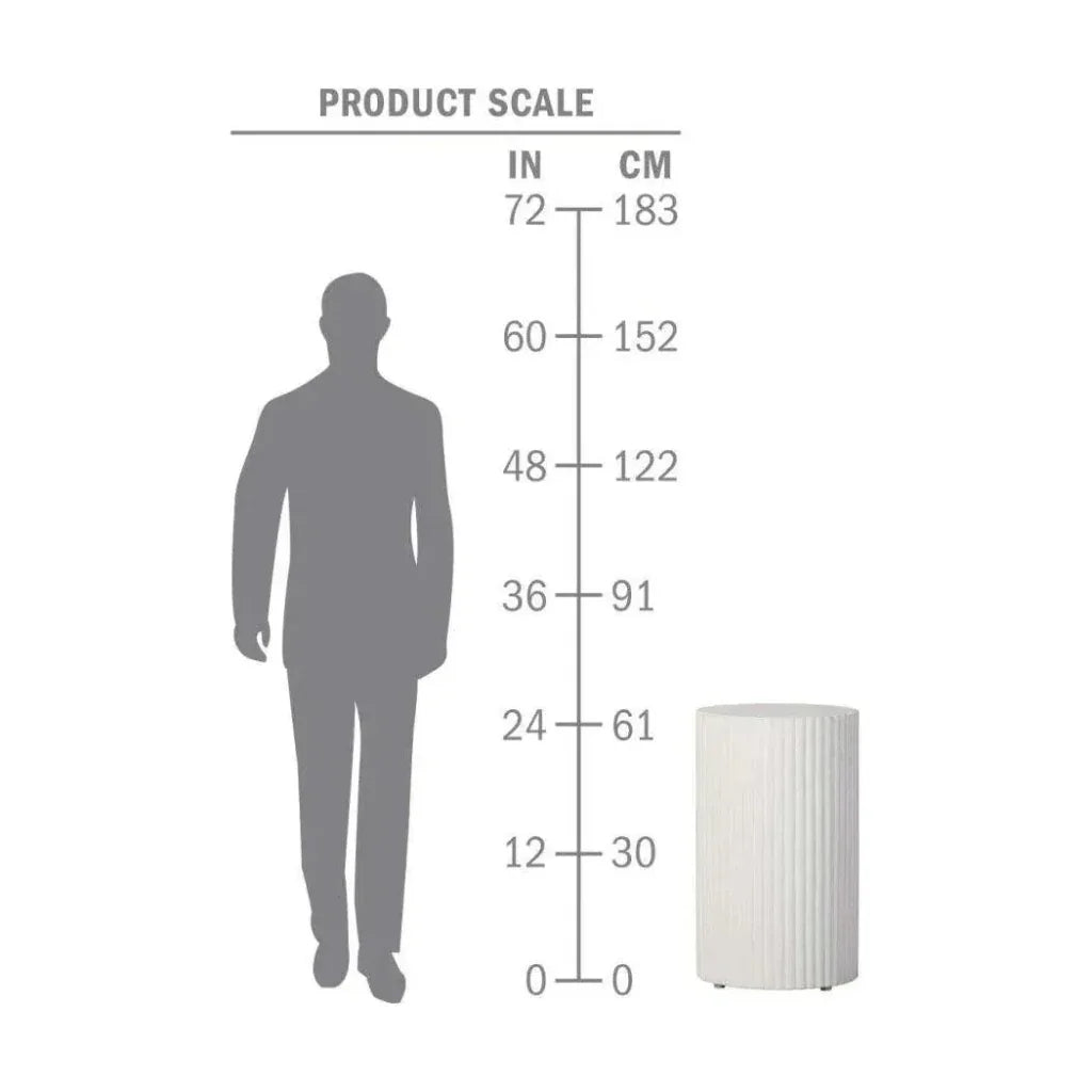 Scallop Accent Table Tall - Grey Outdoor End Table