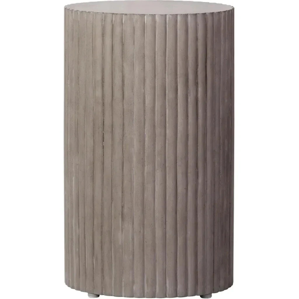 Scallop Accent Table Tall - Grey Outdoor End Table
