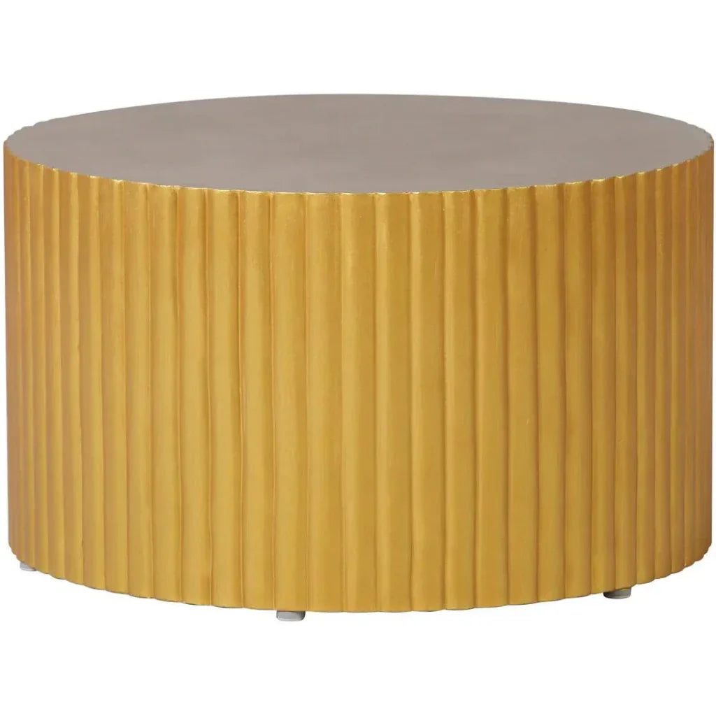 Scalloped Zanzibar Gold Outdoor Luxury Concrete Coffee Table
