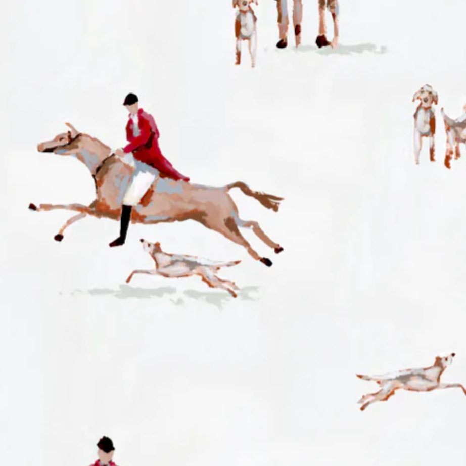 Fox Hunt for Kent in White Wallpaper