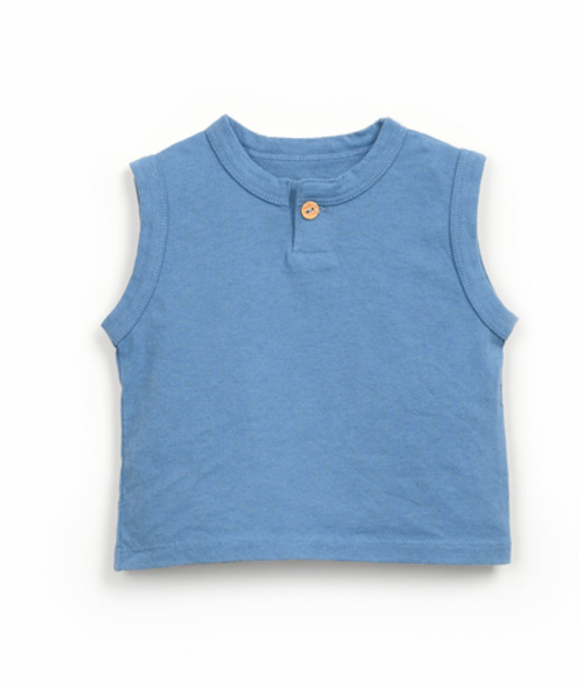 Play Up - Baby Jersey Sleeveless T-Shirt, Blue