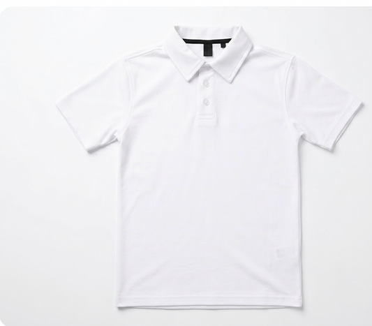 Leo and Zachary - Short Sleeve Athletic Polo White