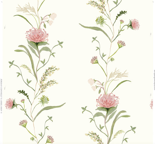 French Vine in Rose Garden Wallpaper