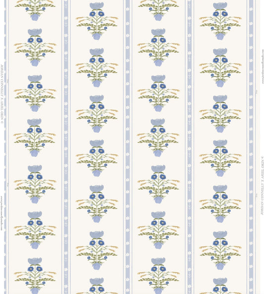 Lotus Garden in Blue- Fabric