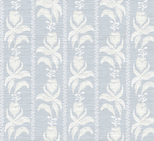 Blocked Tulips in Blue- Fabric