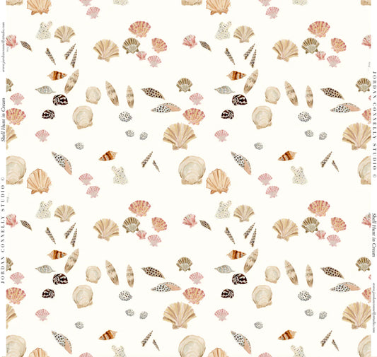 Shell Hunt in Sand- Fabric