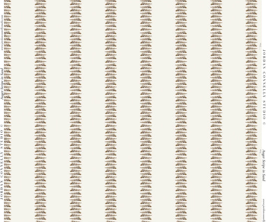 Auger Stripe in Sand Wallpaper