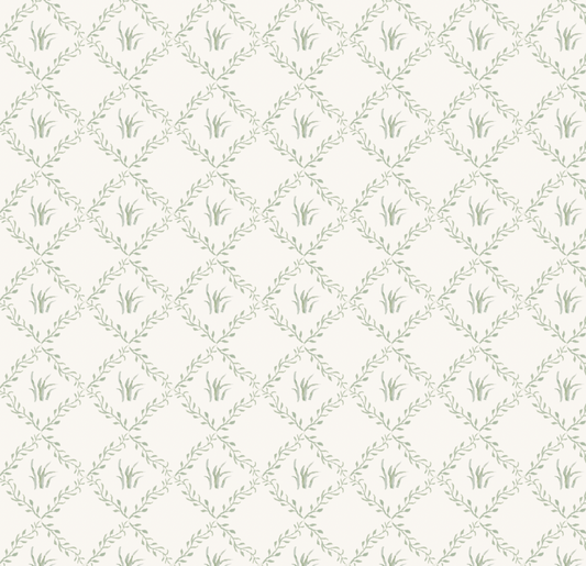 Garden Trellis in Cream Wallpaper