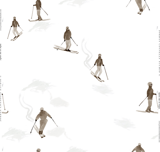 Apres Ski in Sepia Wallpaper