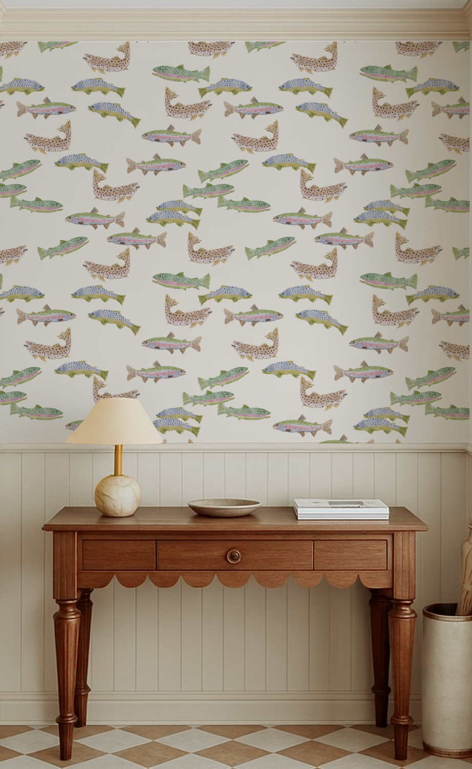 Tight Lines in Cream Wallpaper