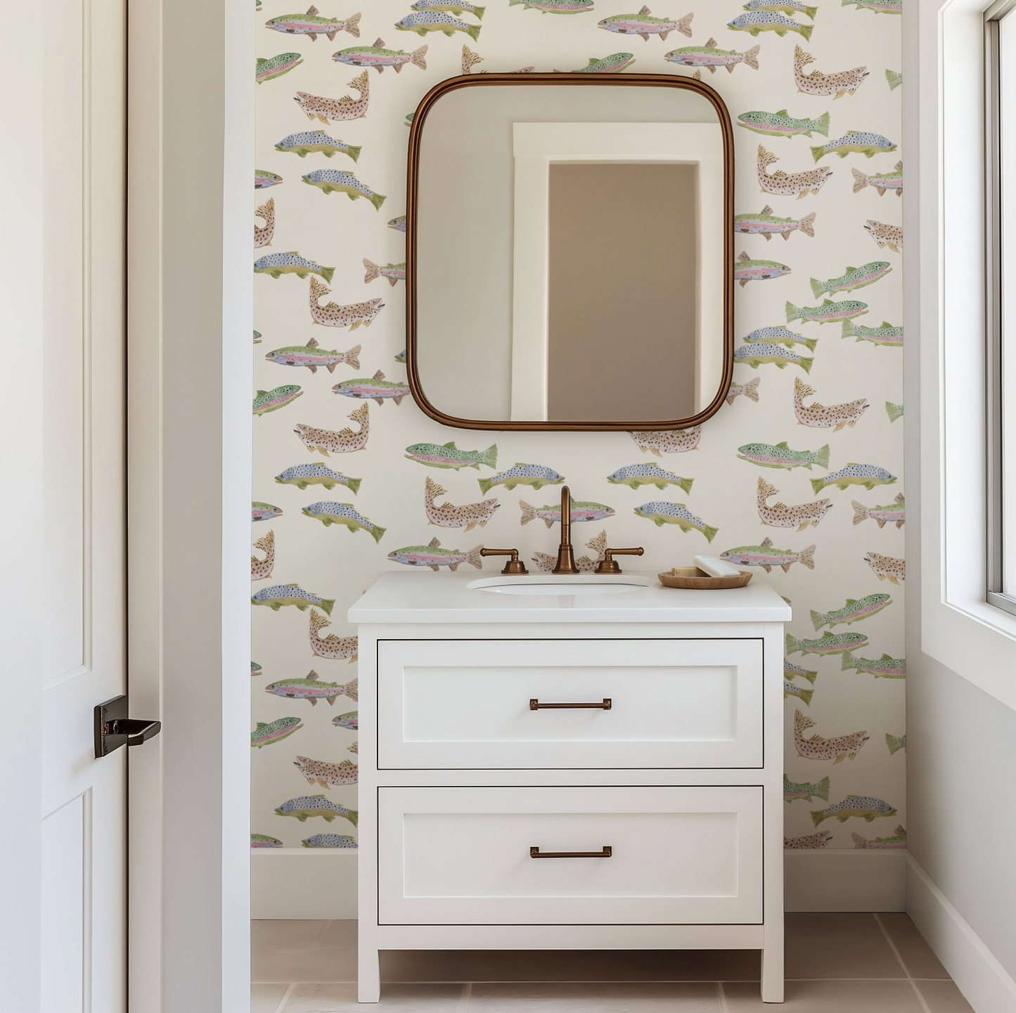 Tight Lines in Cream Wallpaper