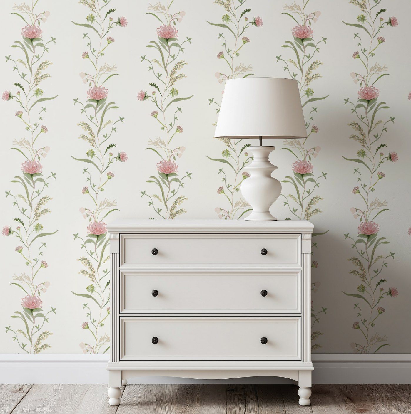 French Vine in Rose Garden Wallpaper