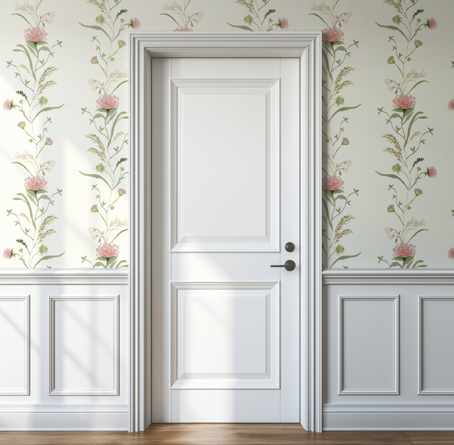 French Vine in Rose Garden Wallpaper