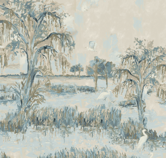 Lowcountry Mural (repeating)- Wallpaper