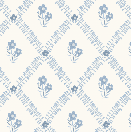 Camellia Room in White Wallpaper