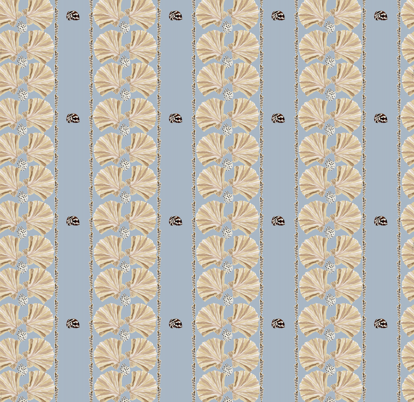 Shell Stripe with Sky Wallpaper