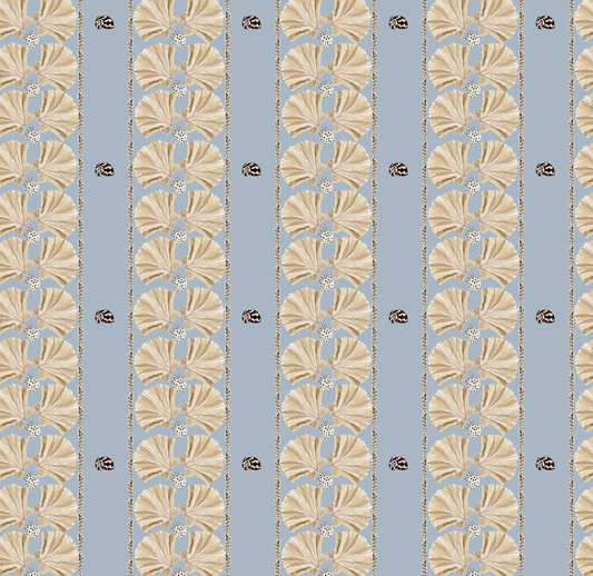 Shell Stripe with Sky Wallpaper