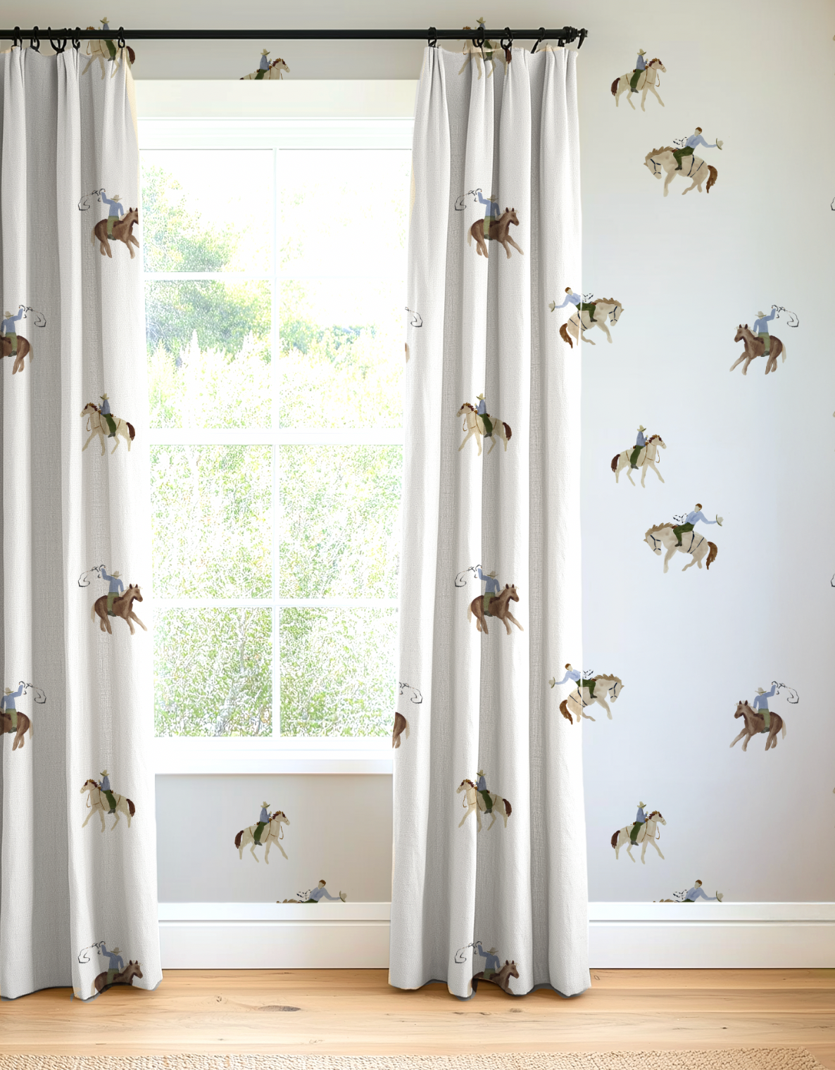 Cowboy Rodeo in Blue Wallpaper