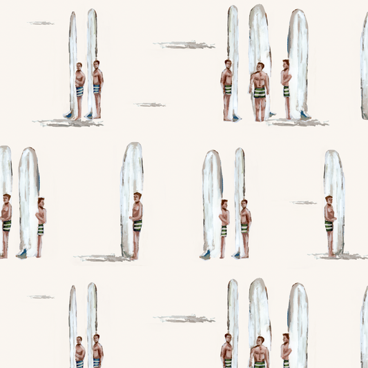 Surfers for Charlie in Antique Wallpaper