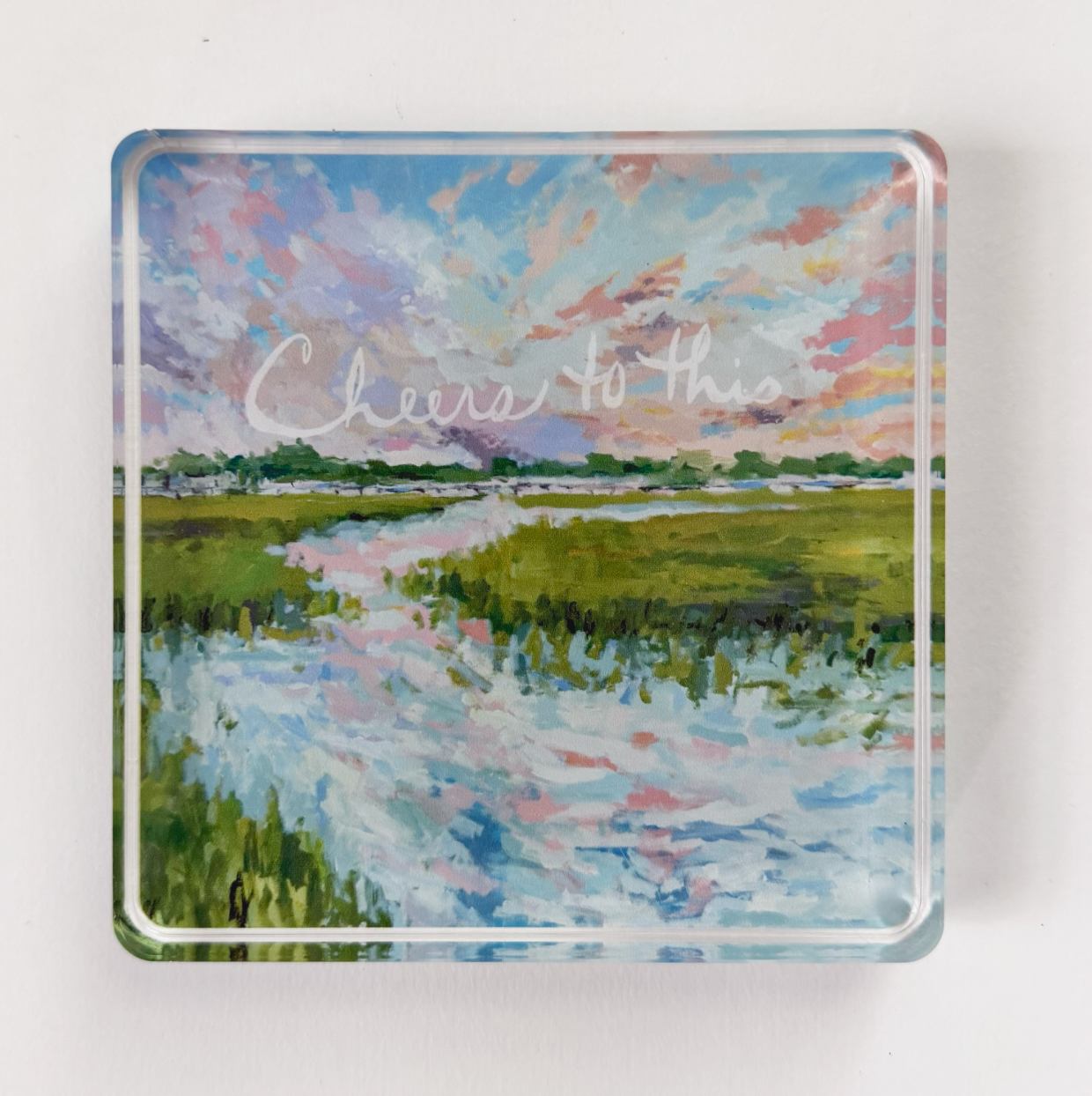 Cheers to This Acrylic Art Block
