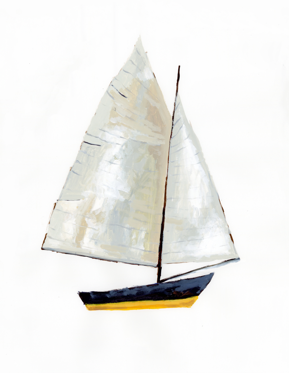 Yellow Sailboat PRINT