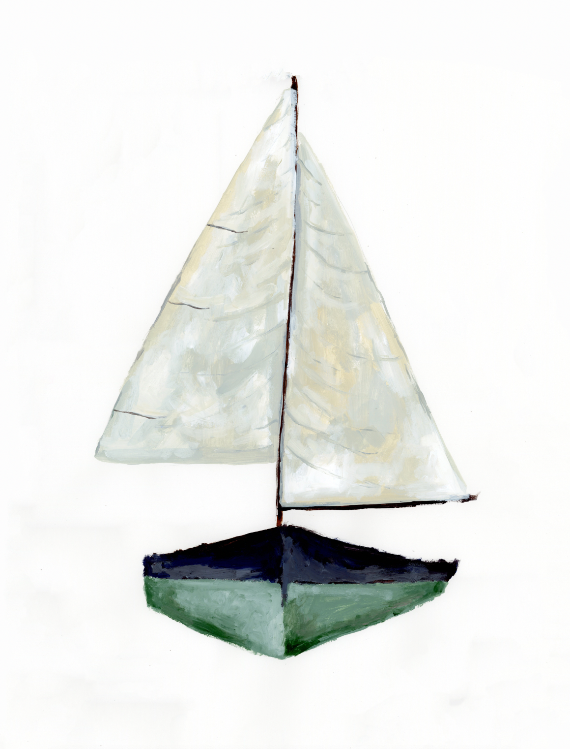 Green Sailboat PRINT
