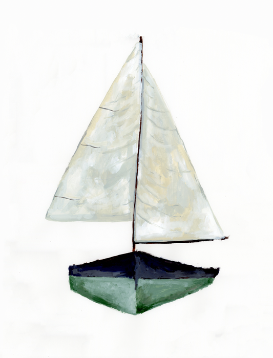 Green Sailboat PRINT