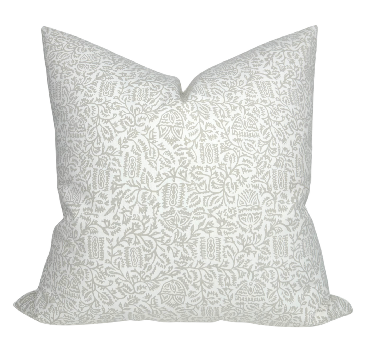 Morris Pillow Cover in Taupe, Schumacher Textiles