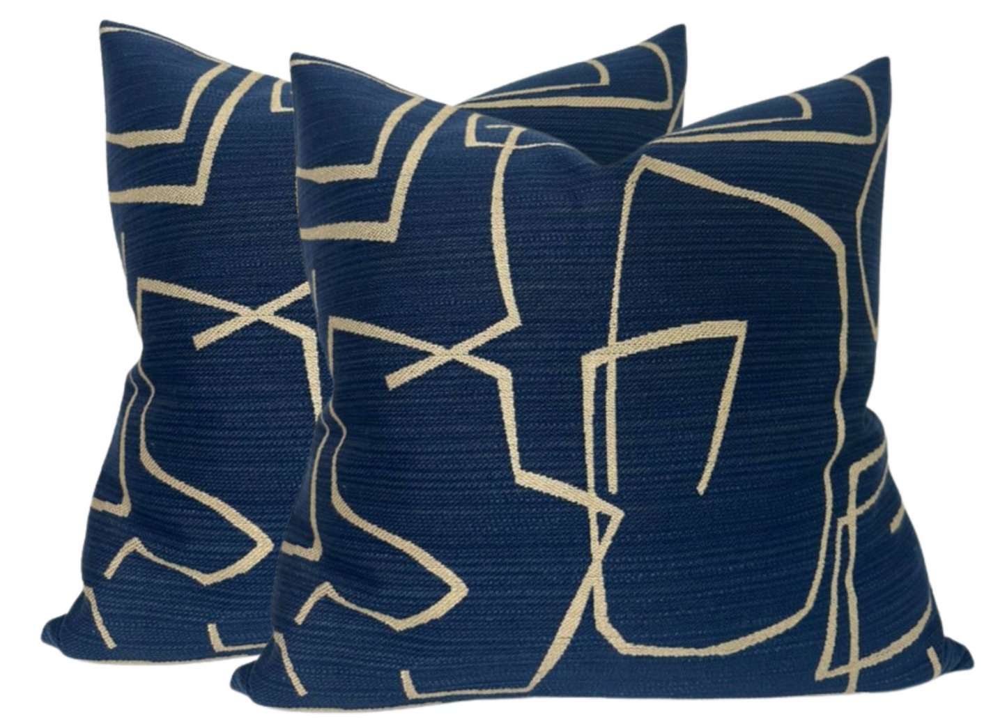 Kravet Abstract Pillow Cover in Indigo