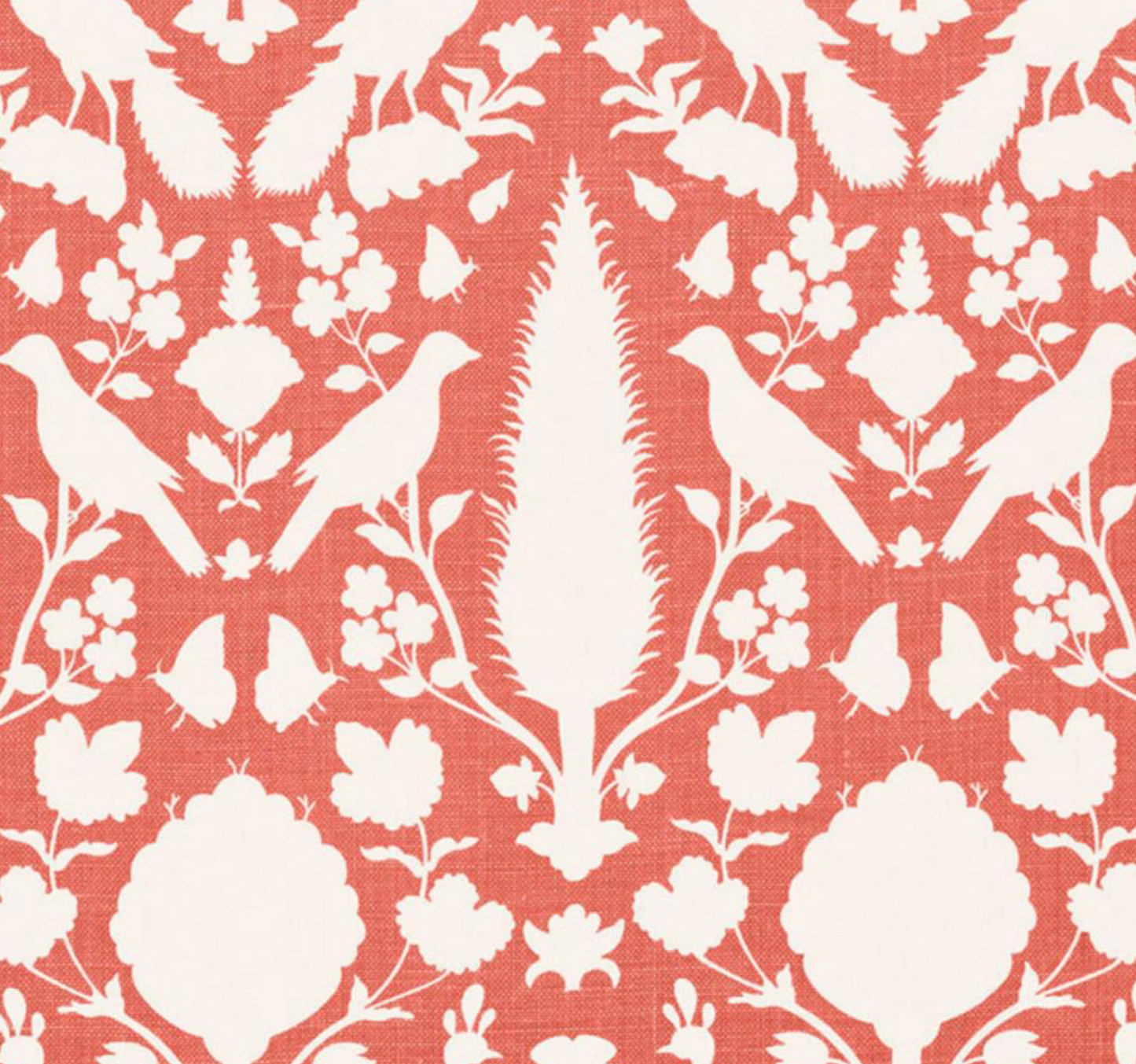 Chenonceau Pillow Cover in Coral, Schumacher Textiles