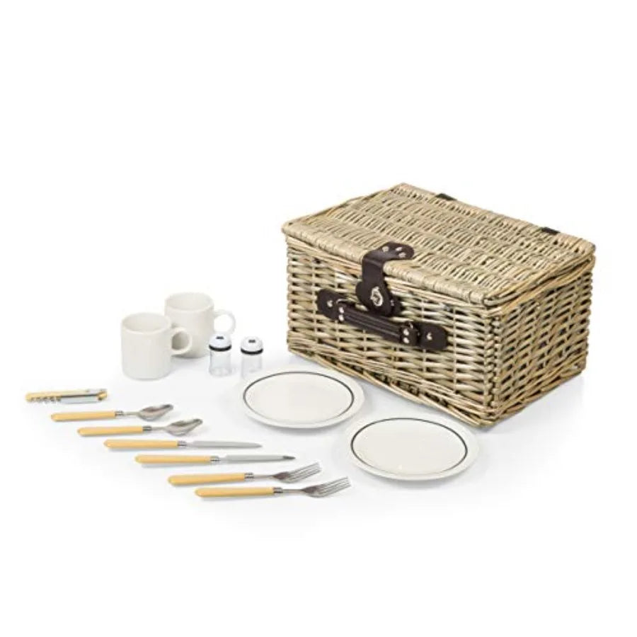 The Catalina English Wicker Picnic Basket for Two