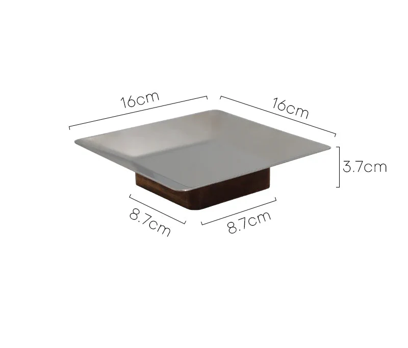 Epeius Nordic Style  Metal Acacia WoodTray