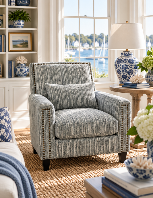 The Ashbourne Heritage Stripe Accent Chair