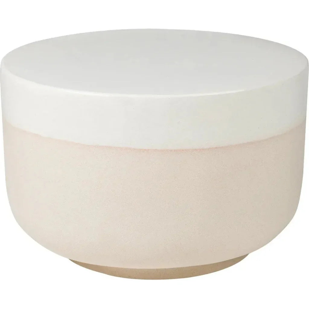 Serenity Grazed Side Table White Outdoor Accent Table